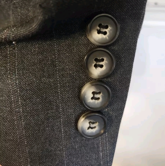 Austin Manor Men's Blazer Dark Gray Pinstripe Sz 44R Wool Blend - Picture 6 of 14